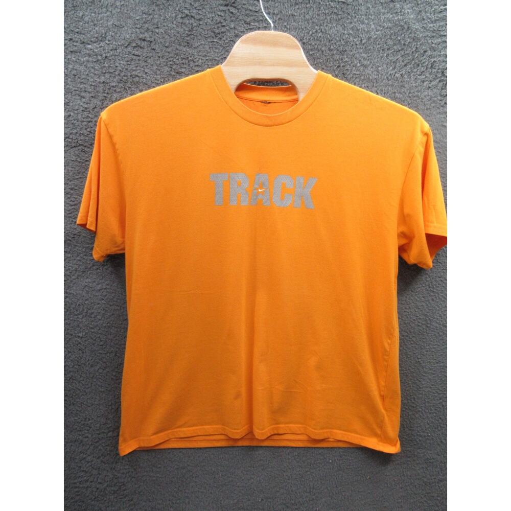 Vintage NIKE TRACK Center Swoosh T-shirt - Cut Tag - Appears Men's 2XL (?)
